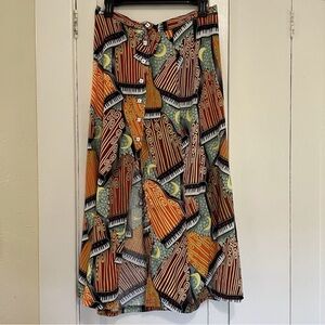 Bayou Wear New Orleans Jazz Festival piano Skirt Size Medium Mardi Gras - RARE